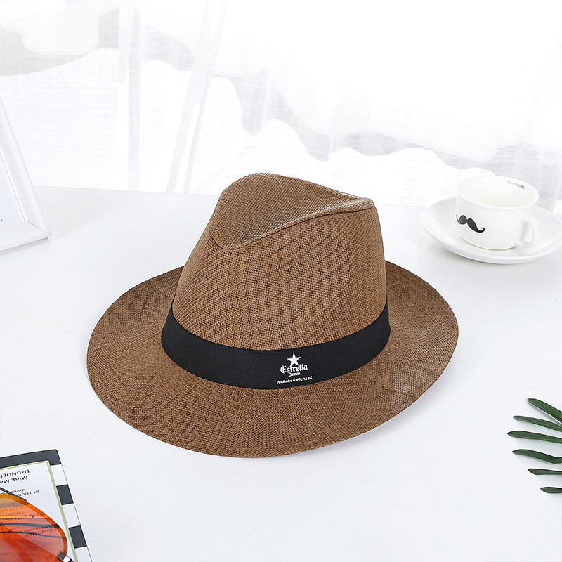 Po meri natisnjen logotip Fedora Straw Hat za dogodek